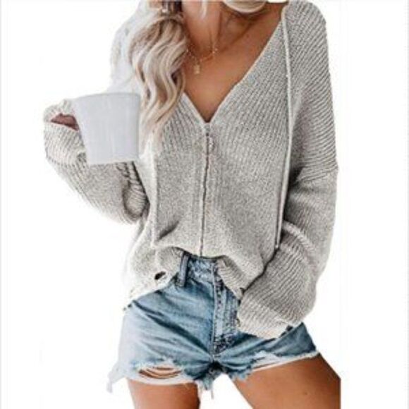 New Womens Color Block Cardigans Striped Button Down - Picture 3 of 6